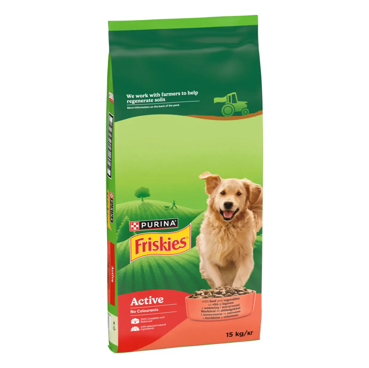 FRISKIES Active, XS-XL, Vita, hrana uscata caini, 15kg - Image 2
