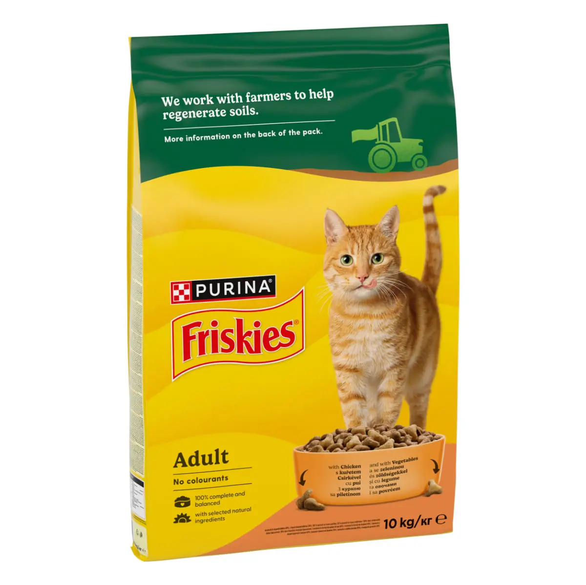 FRISKIES Adult, Pui si Legume, hrana uscata pisici, 10kg