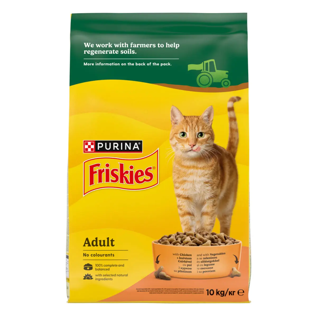 FRISKIES Adult, Pui si Legume, hrana uscata pisici, 10kg - Image 3