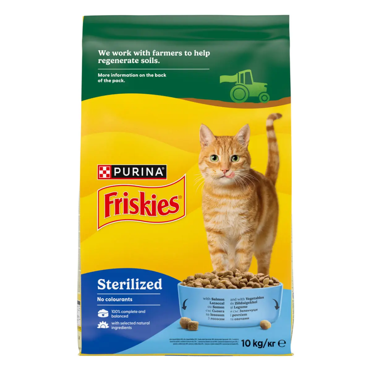 FRISKIES Sterilised, Somon si Legume, hrana uscata pisici sterilizate, 10kg - Image 3