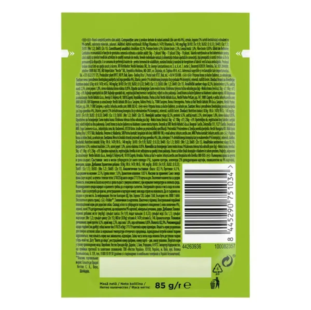 FRISKIES Adult, XS-XL, Vita si Cartofi, plic hrana umeda caini, (in sos), 85g - Image 3