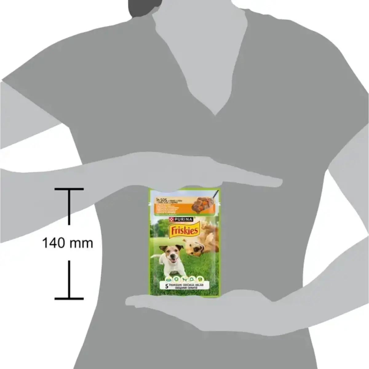 FRISKIES Adult, XS-XL, Pui si Morcov, plic hrana umeda caini, (in sos), 85g - Image 4