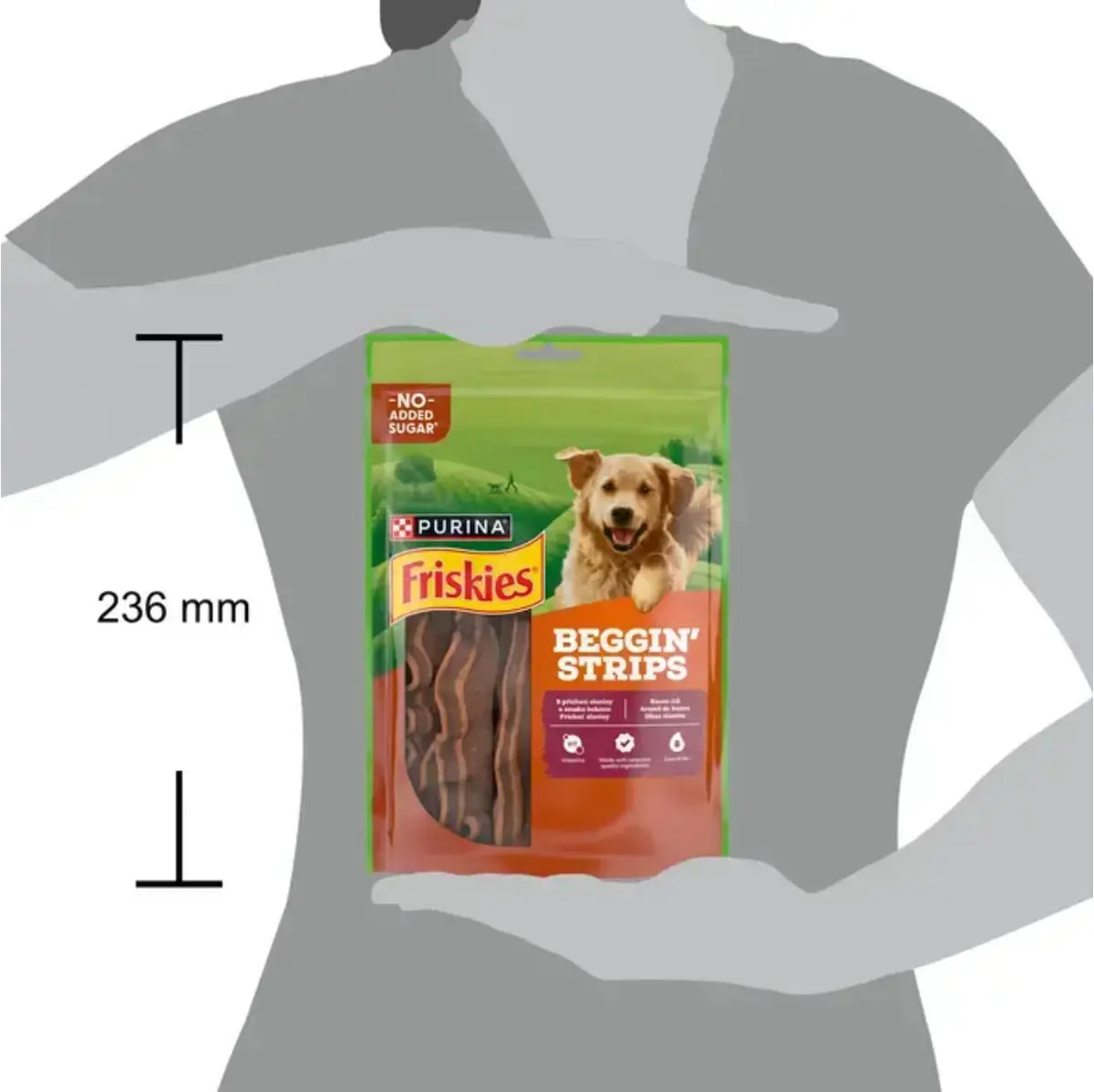 FRISKIES Beggin' Strips, XS-XL, Vita, punguta recompense caini, 120g - Image 4