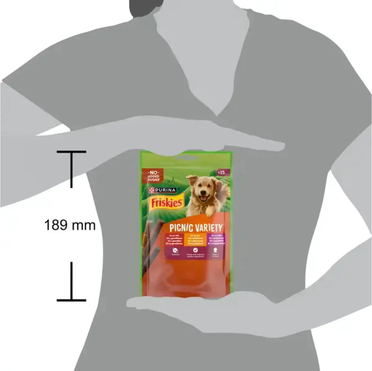 FRISKIES Picnic Variety, XS-XL, Vita si Miel, punguta recompense caini, 126g - Image 4