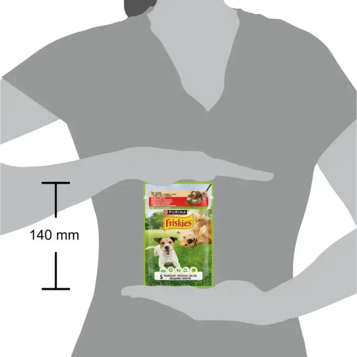 FRISKIES Adult, XS-XL, Vita si Cartofi, plic hrana umeda caini, (in sos), 85g - Image 4