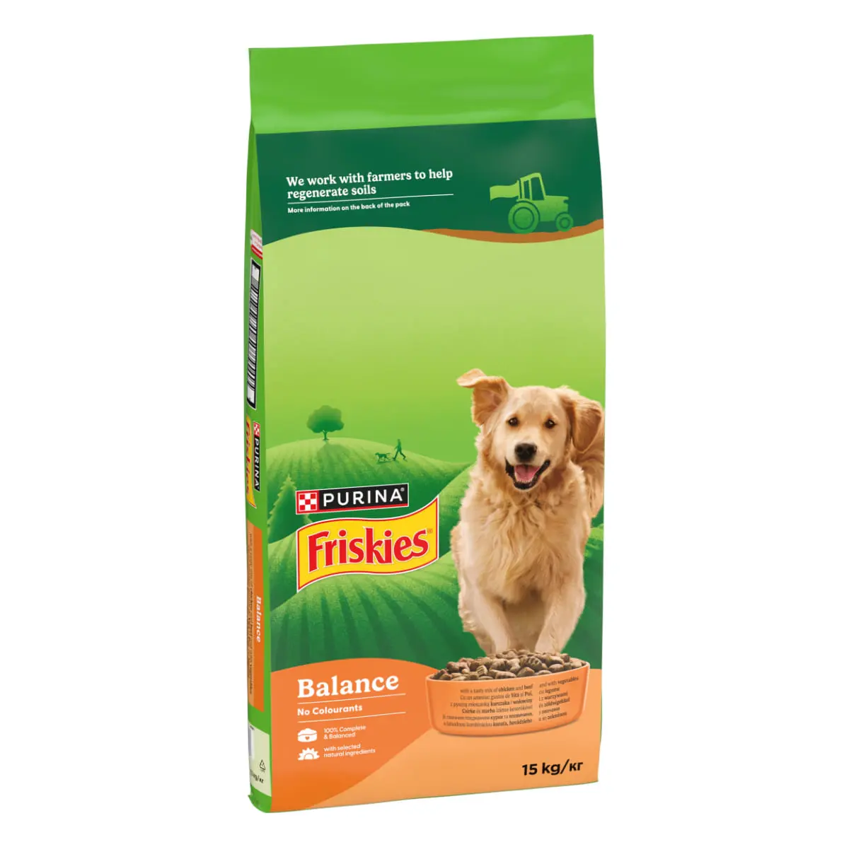 FRISKIES Balance, XS-XL, Pui si Legume, hrana uscata caini, 15kg