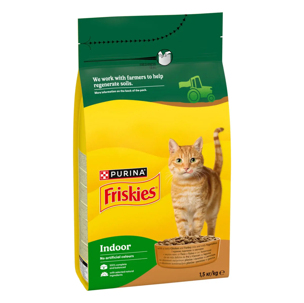 FRISKIES Indoor, Pui si Legume, hrana uscata pisici, 1.5kg - Image 2
