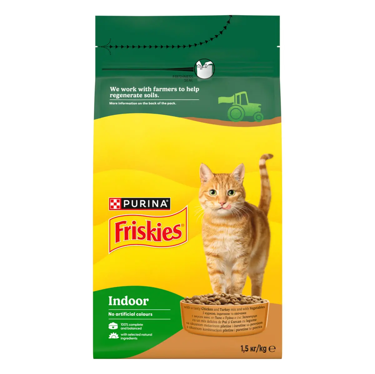 FRISKIES Indoor, Pui si Legume, hrana uscata pisici, 1.5kg - Image 3