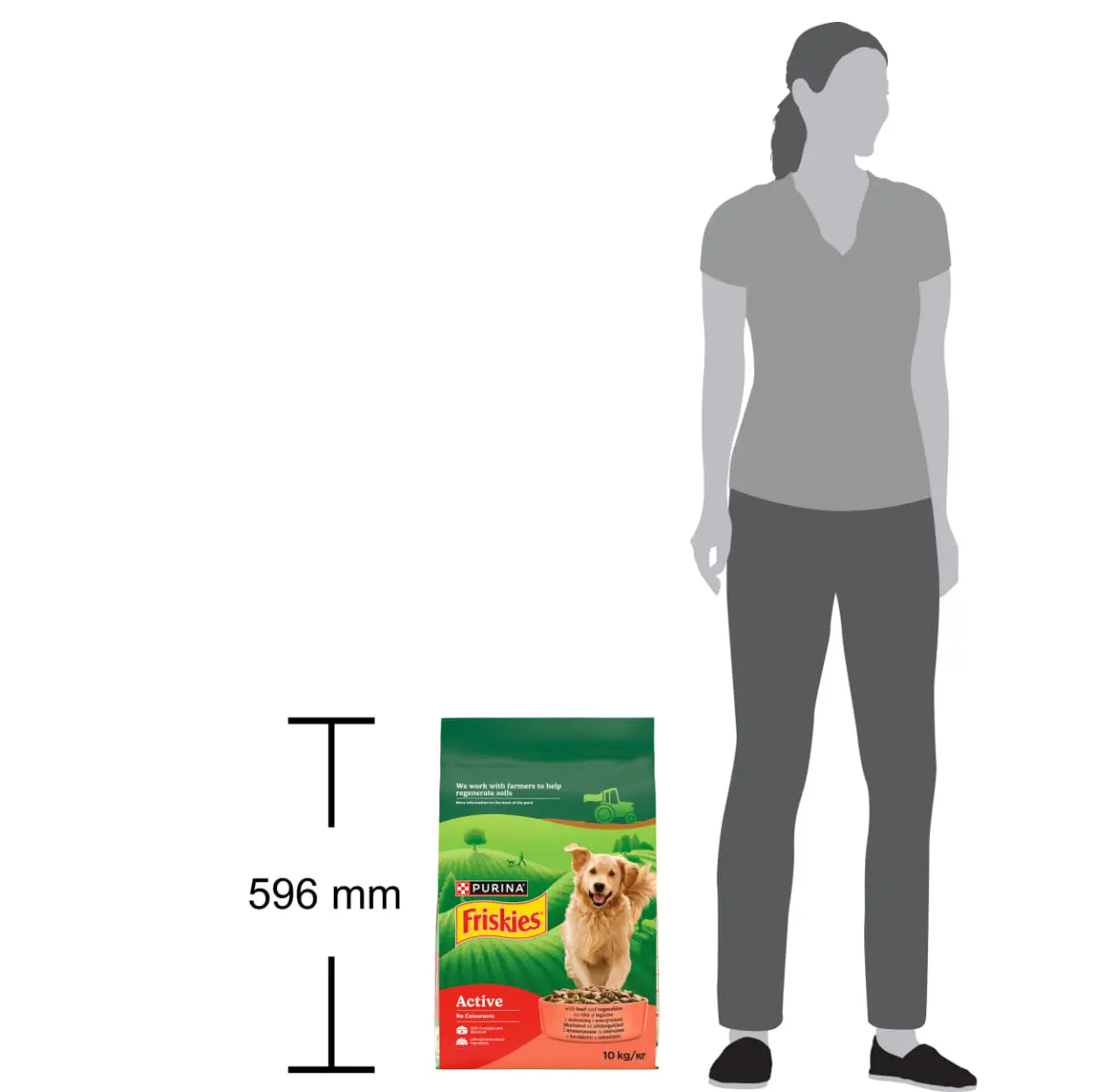 FRISKIES Active, XS-XL, Vita, hrana uscata caini, 10kg - Image 6
