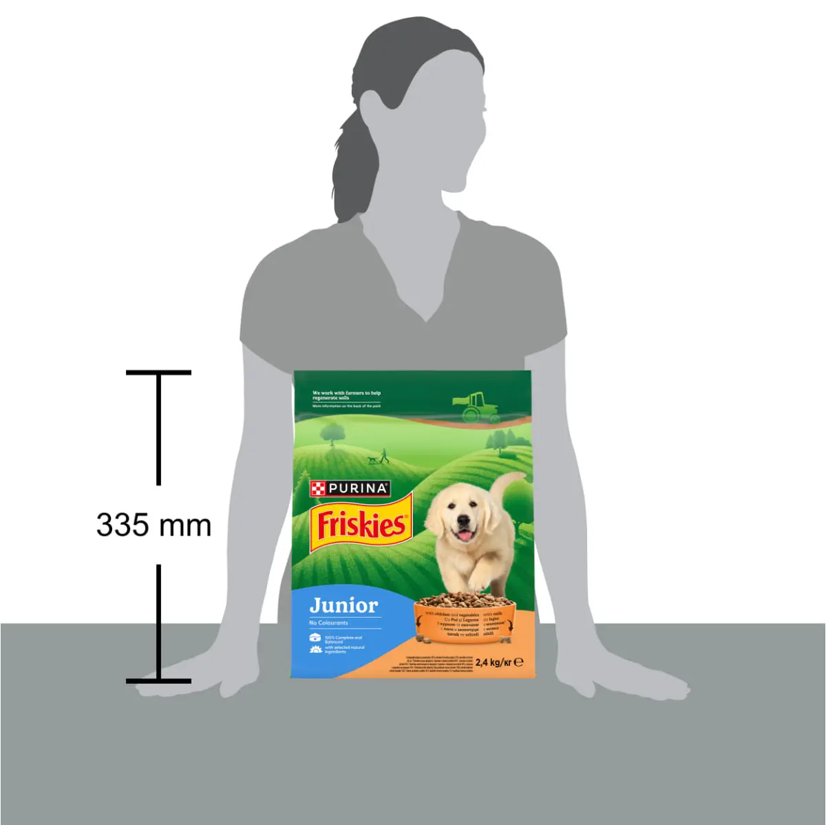 FRISKIES Junior, XS-XL, Pui si Legume, hrana uscata caini junior, 2.4kg - Image 6