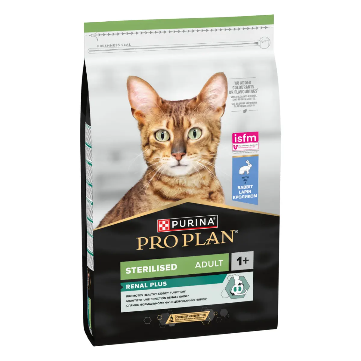 PURINA Pro Plan Sterilised Renal Plus 1+, Iepure, hrana uscata pisici sterilizate, sistem renal, 10kg