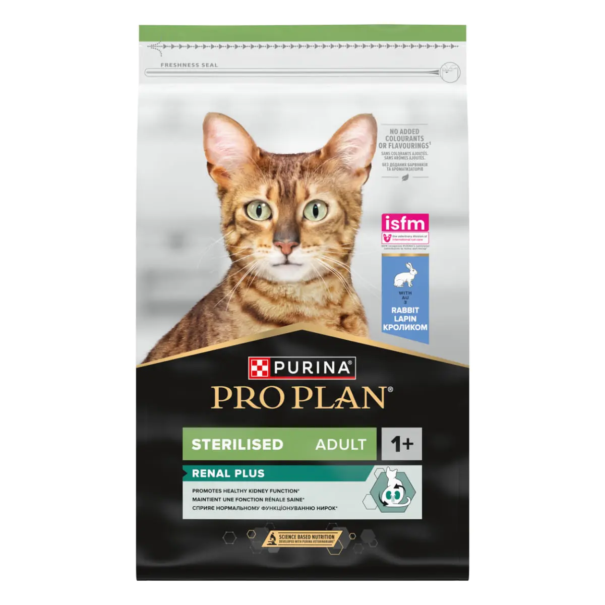 PURINA Pro Plan Sterilised Renal Plus 1+, Iepure, hrana uscata pisici sterilizate, sistem renal, 10kg - Image 3