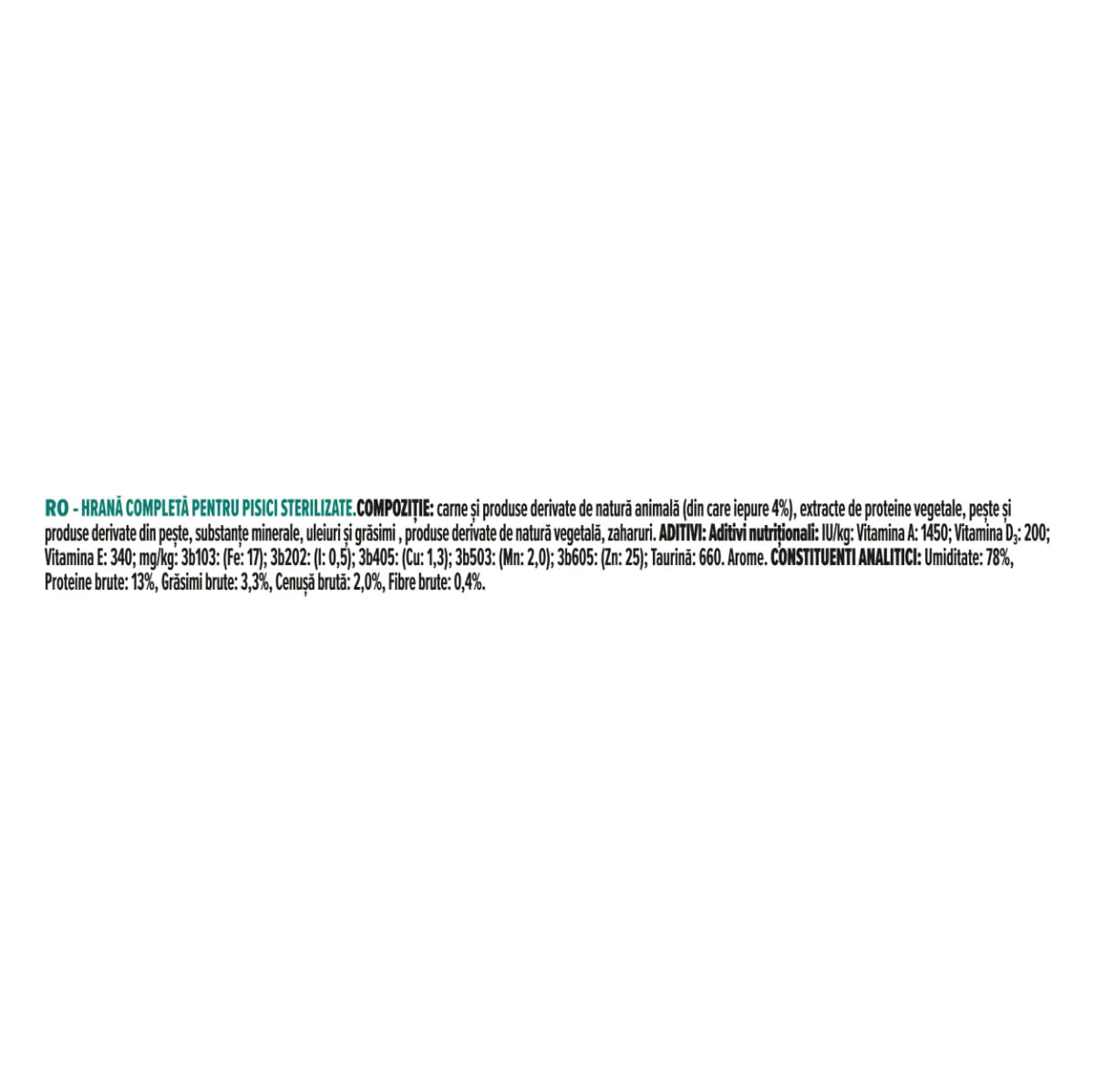 PURINA Pro Plan Sterilised Maintenance, Iepure, plic hrana umeda pisici sterilizate, (in sos), 85g - Image 5