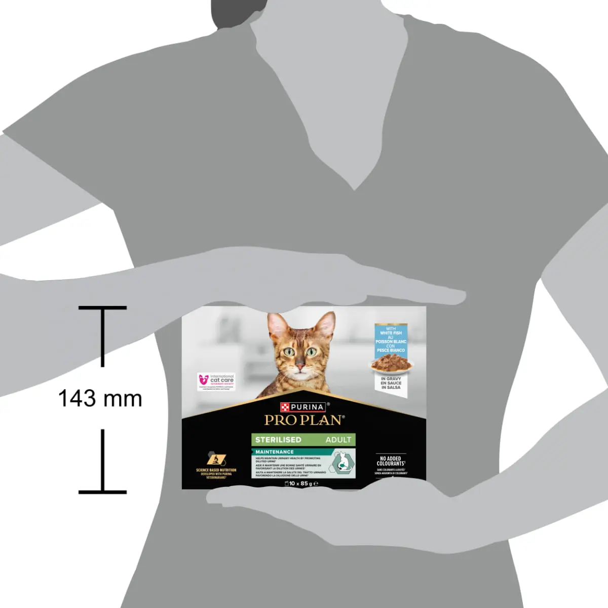 PURINA Pro Plan Sterilised Maintenance, Peste alb, plic hrana umeda pisici sterilizate, (in sos), bax, 85g x 10buc - Image 6