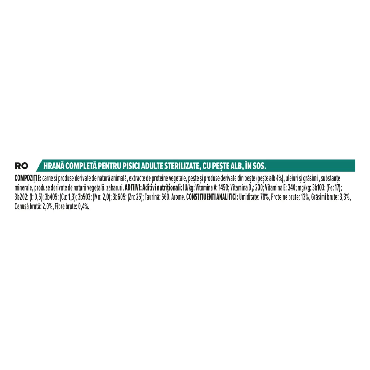PURINA Pro Plan Sterilised Maintenance, Peste alb, plic hrana umeda pisici sterilizate, (in sos), bax, 85g x 10buc - Image 7