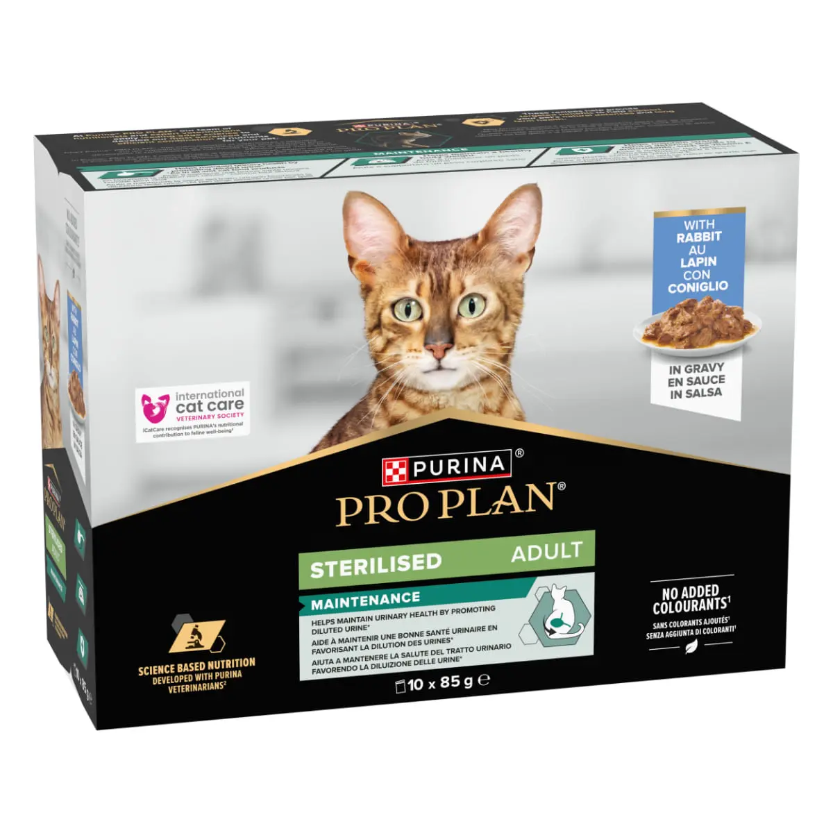 PURINA Pro Plan Sterilised Maintenance, Iepure, plic hrana umeda pisici sterilizate, (in sos), bax, 85g x 10buc - Image 3