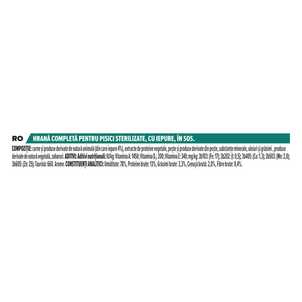 PURINA Pro Plan Sterilised Maintenance, Iepure, plic hrana umeda pisici sterilizate, (in sos), bax, 85g x 10buc - Image 7