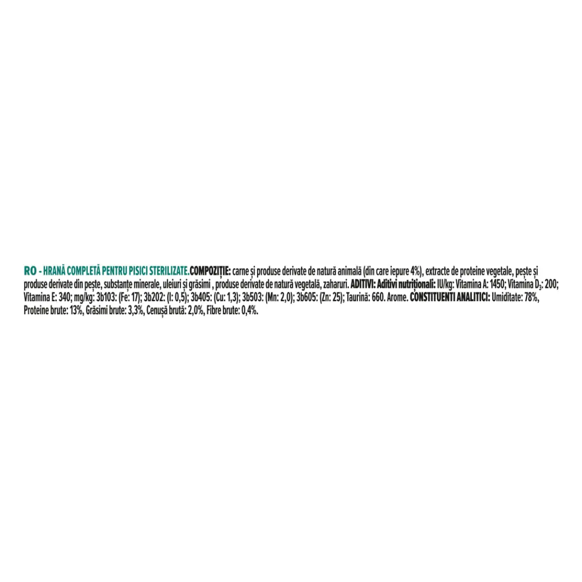 PURINA Pro Plan Sterilised Maintenance, Iepure, plic hrana umeda pisici sterilizate, (in sos), bax, 85g x 24buc - Image 5