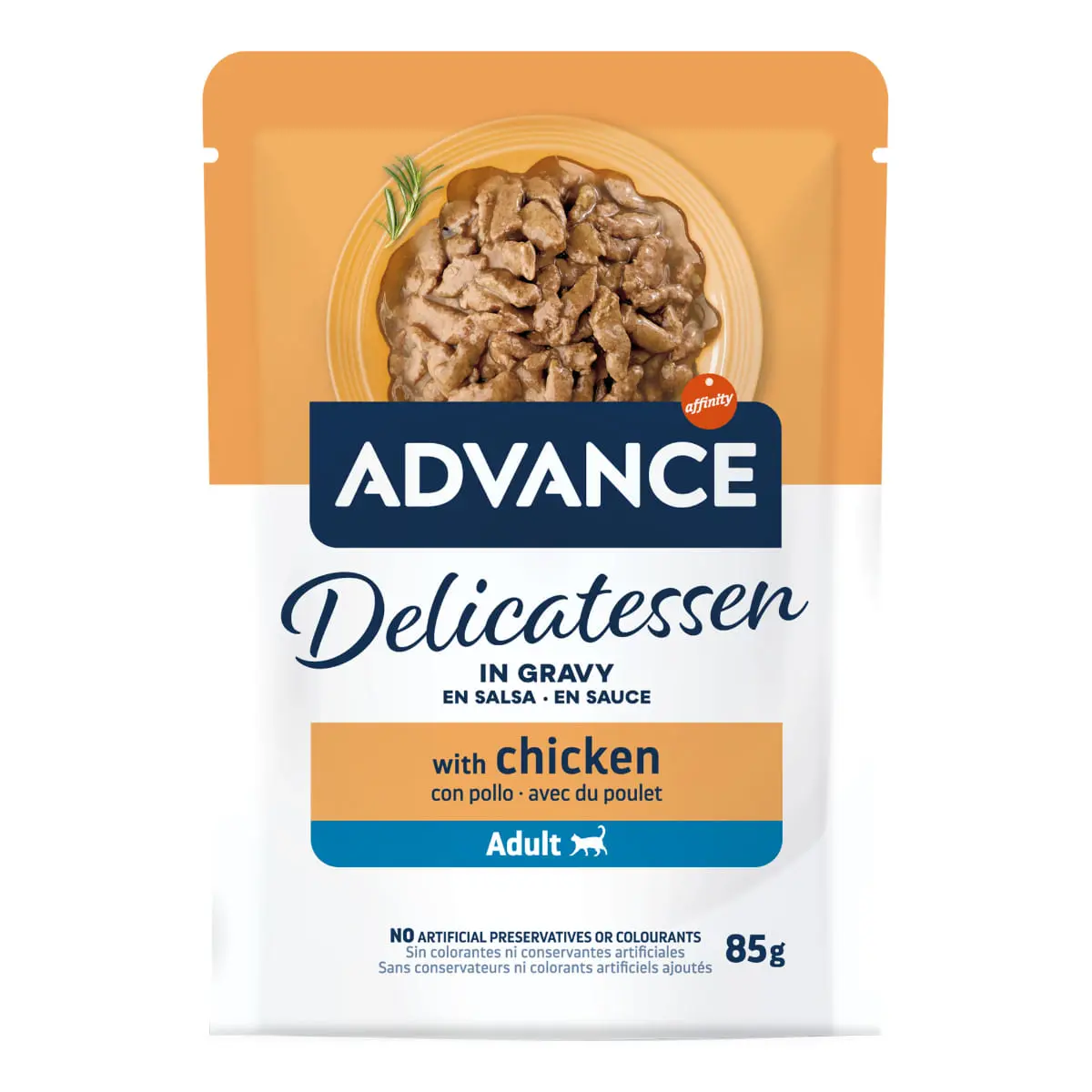 ADVANCE Delicatessen, Pui, plic hrana umeda pisici, (in sos), bax, 85g x24buc - Image 3