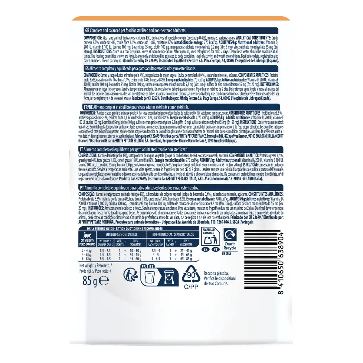 ADVANCE Delicatessen, Pui, plic hrana umeda pisici, (in sos), bax, 85g x24buc - Image 5