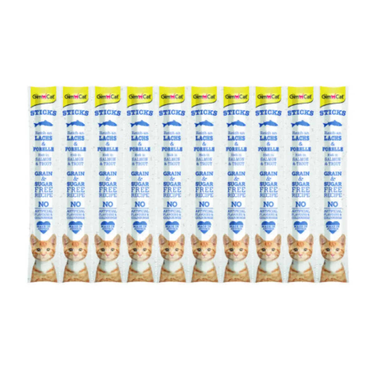 GIMCAT Sticks, Somon si Pastrav, punguta recompense pisici, 50g - Image 2