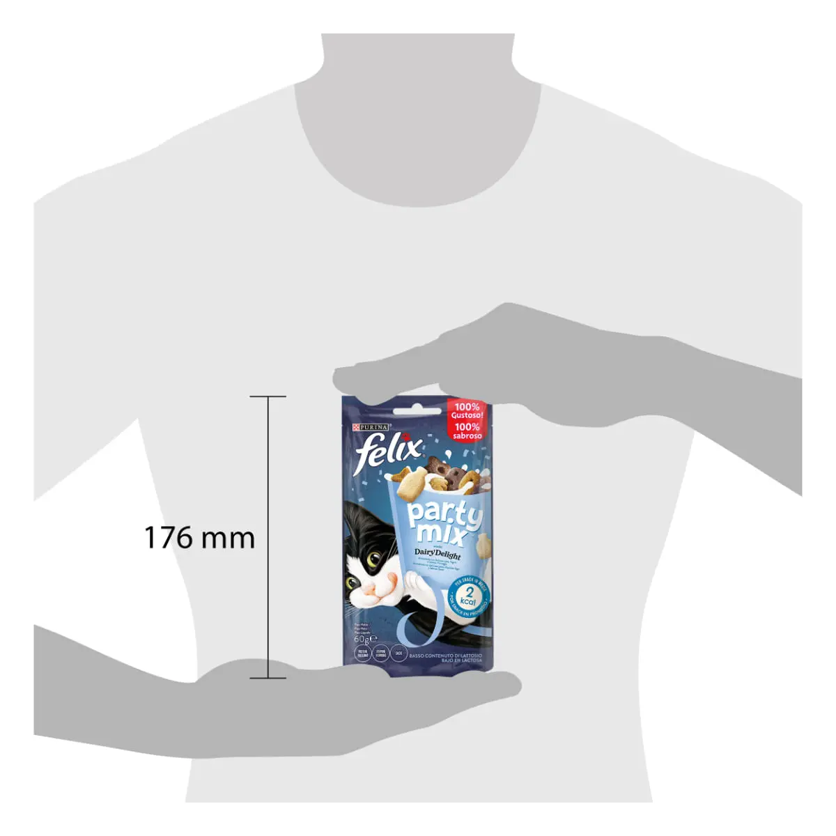 FELIX Party Mix Dairy Delight cu Iaurt, Lapte si Branza, punguta recompense pisici, 60g - Image 4