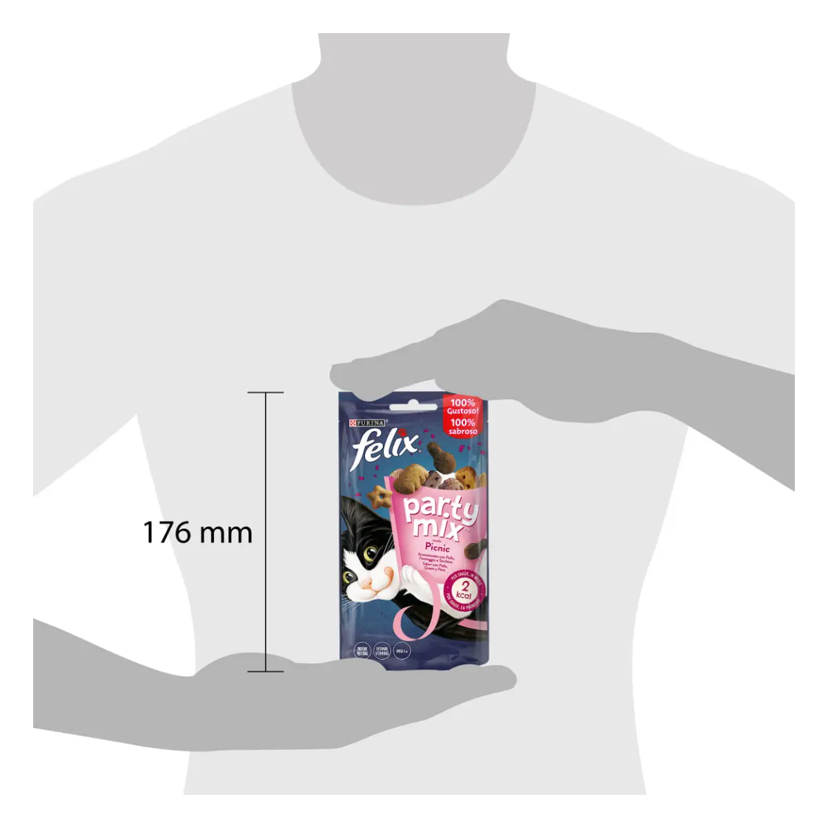 FELIX Party Mix Picnic Mix cu Pui, Branza si Curcan, punguta recompense pisici, 60g - Image 4