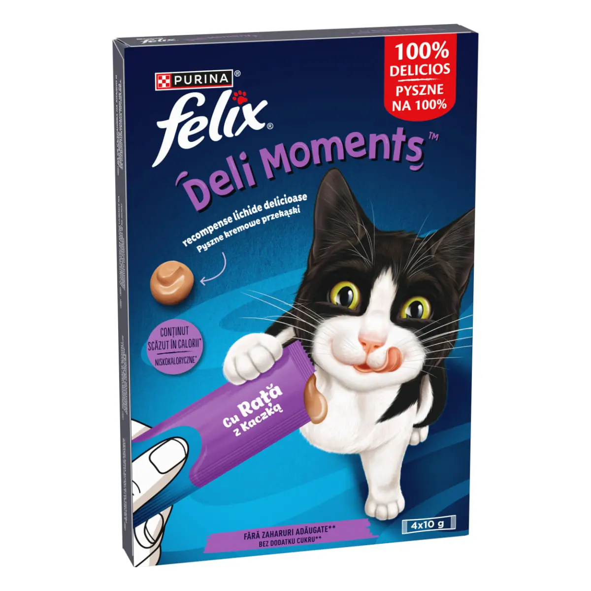 FELIX Deli Moments, Rata, plic recompense pisici, (piure), 10g x 4buc - Image 3