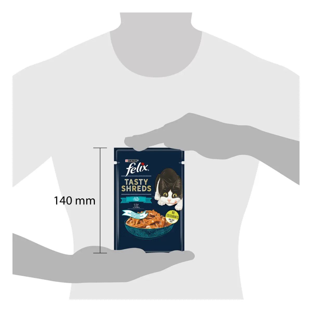 FELIX Tasty-Shreds, Ton, plic hrana umeda pisici, (in sos), 80g - Image 4