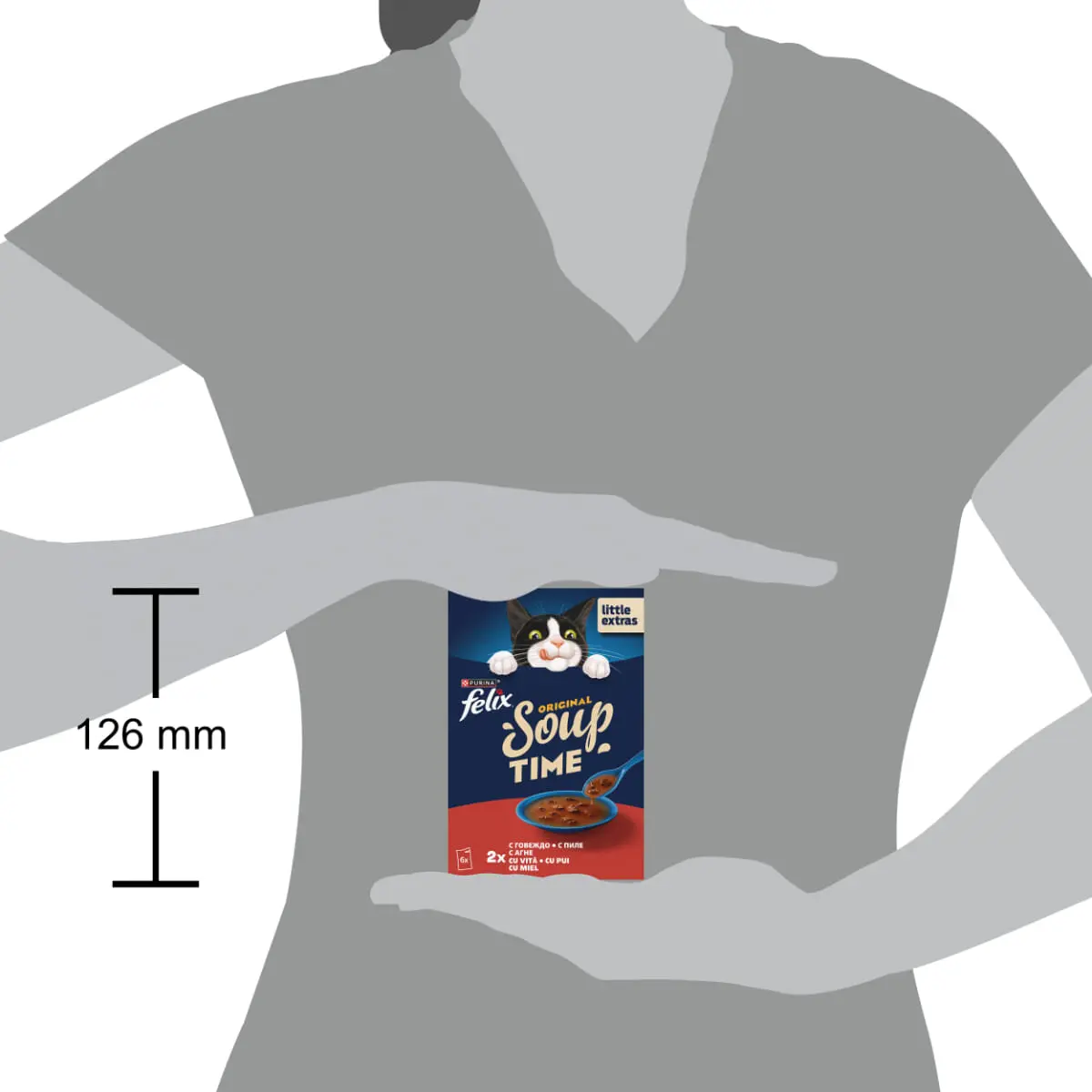 FELIX Soup Farm Selection cu Vita, Pui si Miel, plic hrana umeda pisici, (in supa), multipack, 48g x 6buc - Image 8