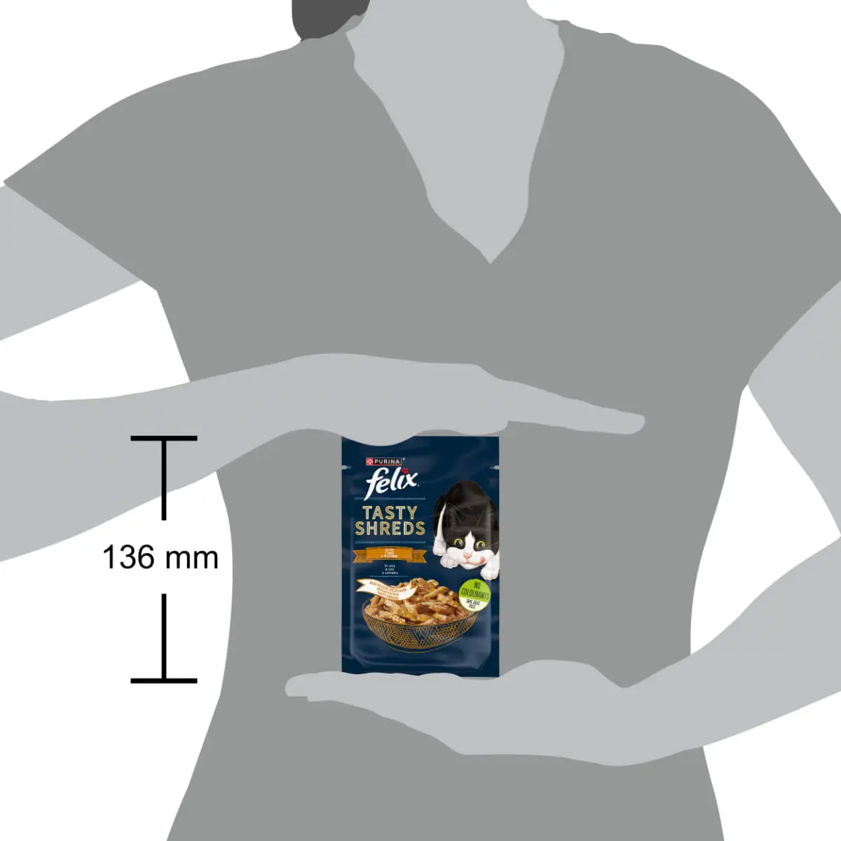 FELIX Tasty-Shreds, Pui, plic hrana umeda pisici, (in sos), 80g - Image 7
