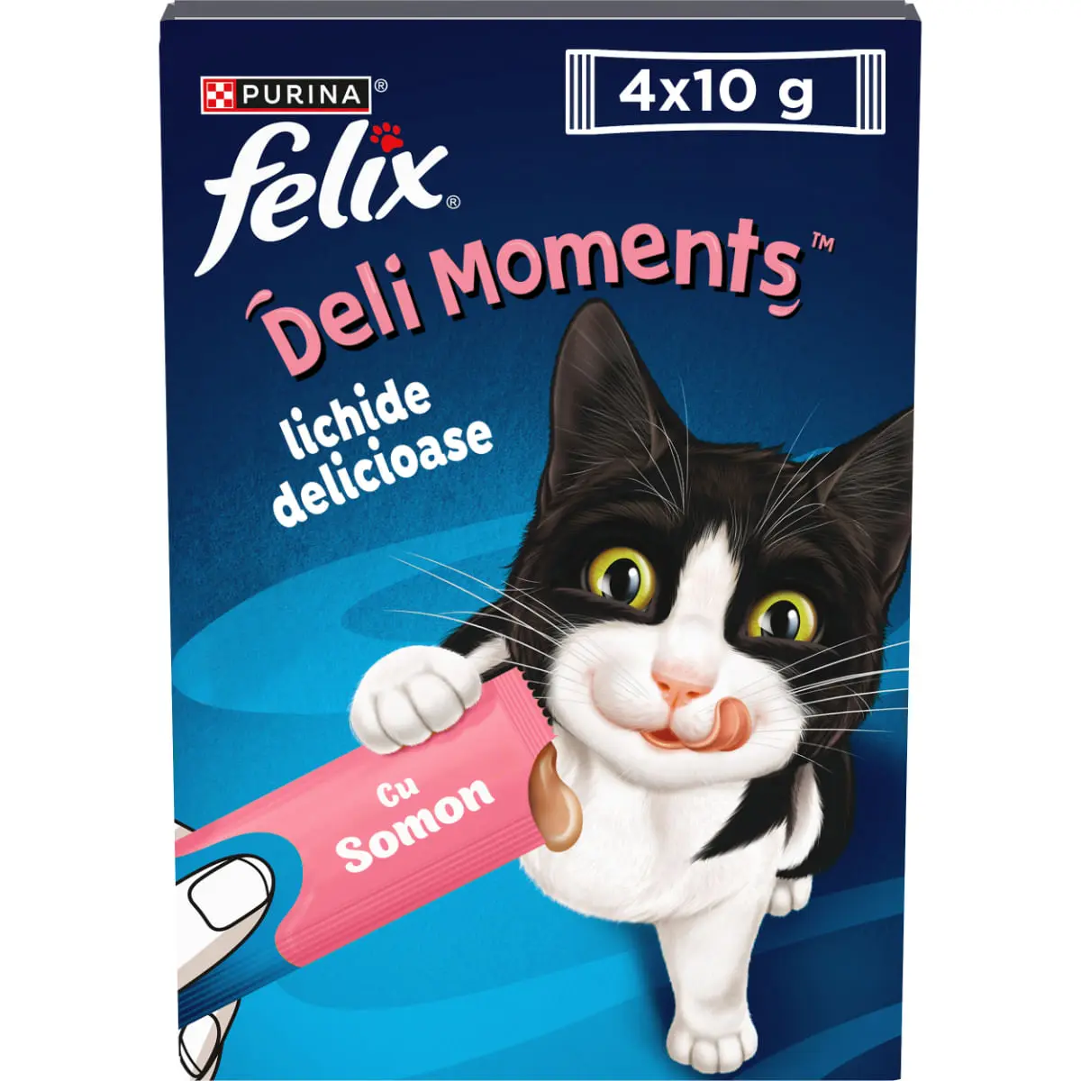 FELIX Deli Moments, Somon, plic recompense pisici, (piure), 10g x 4buc - Image 8