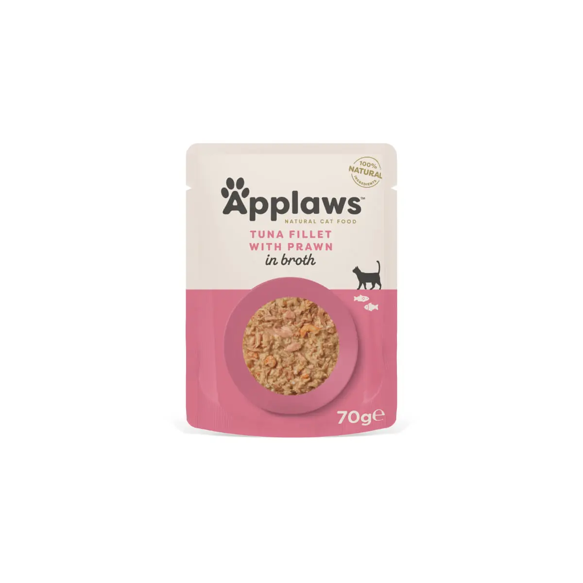 APPLAWS File, Ton si Creveti, plic hrana umeda pisici, (in supa), 70g APPLAWS File, Ton si Creveti, plic hrana umeda pisici, (in supa), bax, 70g x 12buc - Image 2
