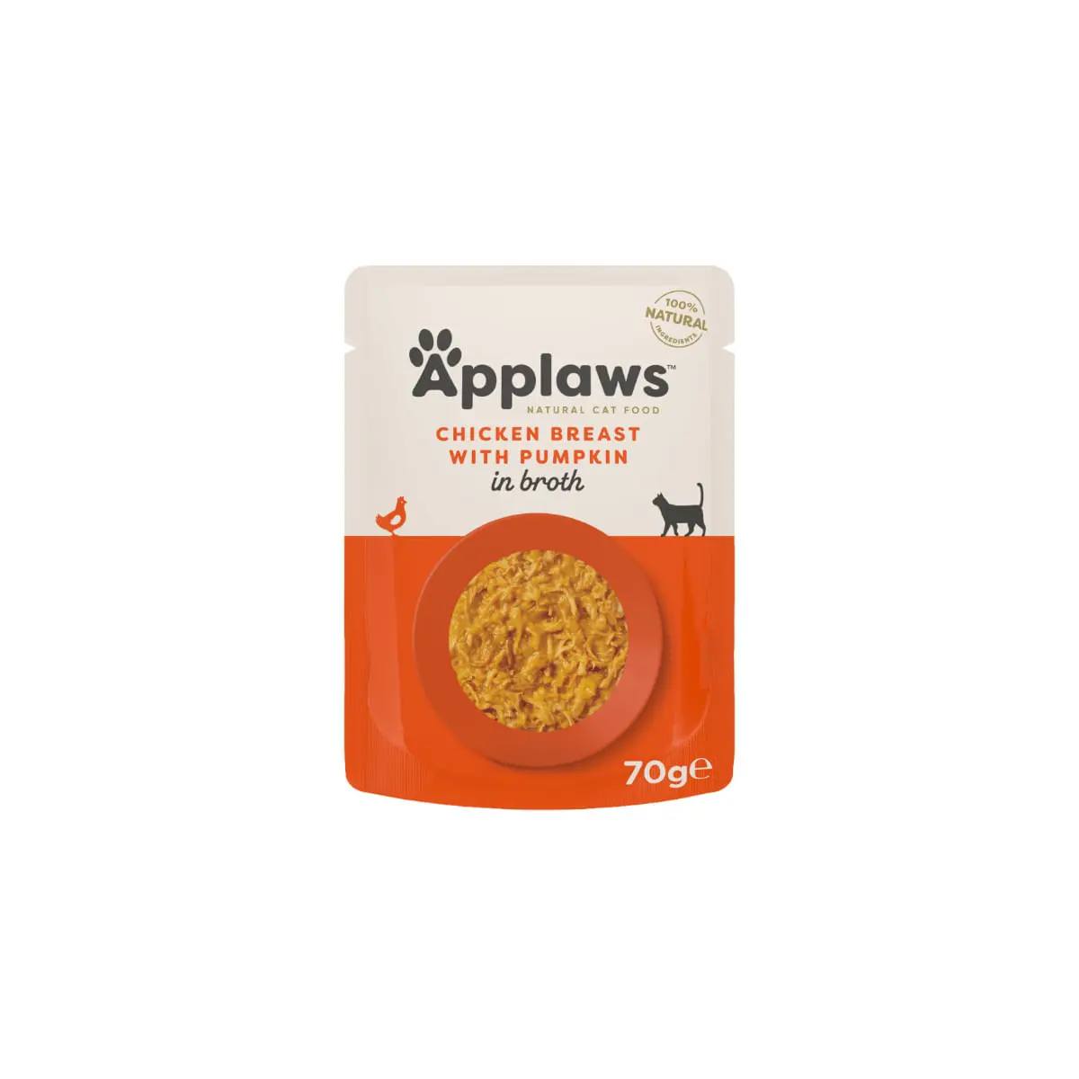 APPLAWS Piept, Pui si dovleac, plic hrana umeda pisici, (in supa), 70g APPLAWS Piept, Pui si dovleac, plic hrana umeda pisici, (in supa), bax, 70g x 12buc