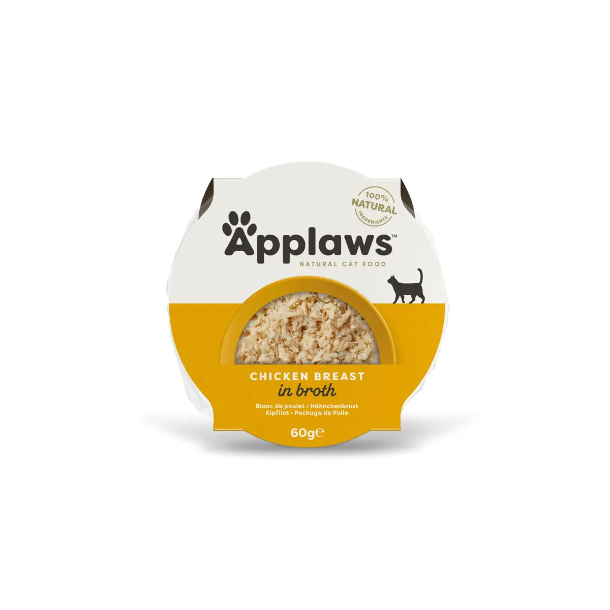 APPLAWS Piept, Pui, bol hrana umeda pisici, (in supa), 60g APPLAWS Piept, Pui, bol hrana umeda pisici, (in supa), bax, 60g x10buc