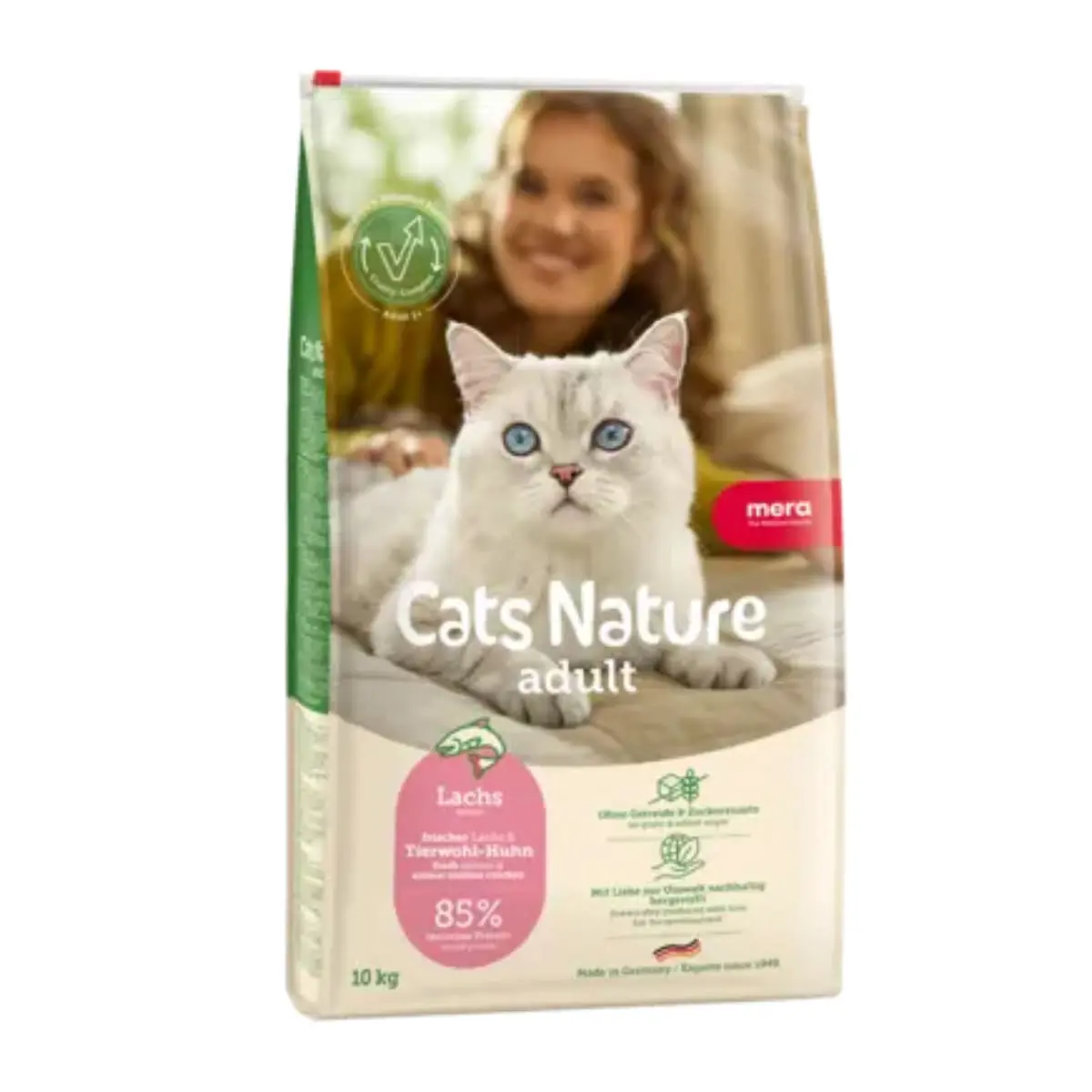 MERA Cat's Nature, Somon, hrana uscata fara cereale pisici, 400g - Image 2