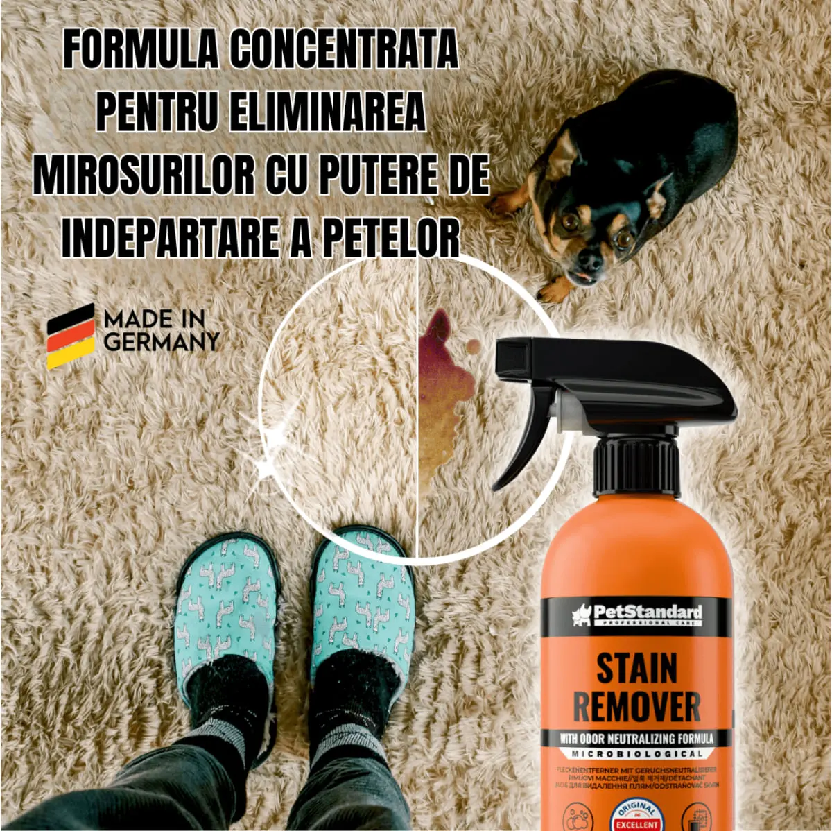 SHAW PetStandard solutie profesionala enzimatica pentru eliminarea petelor cu neutralizare mirosuri caini si pisici, 750ml - Image 5