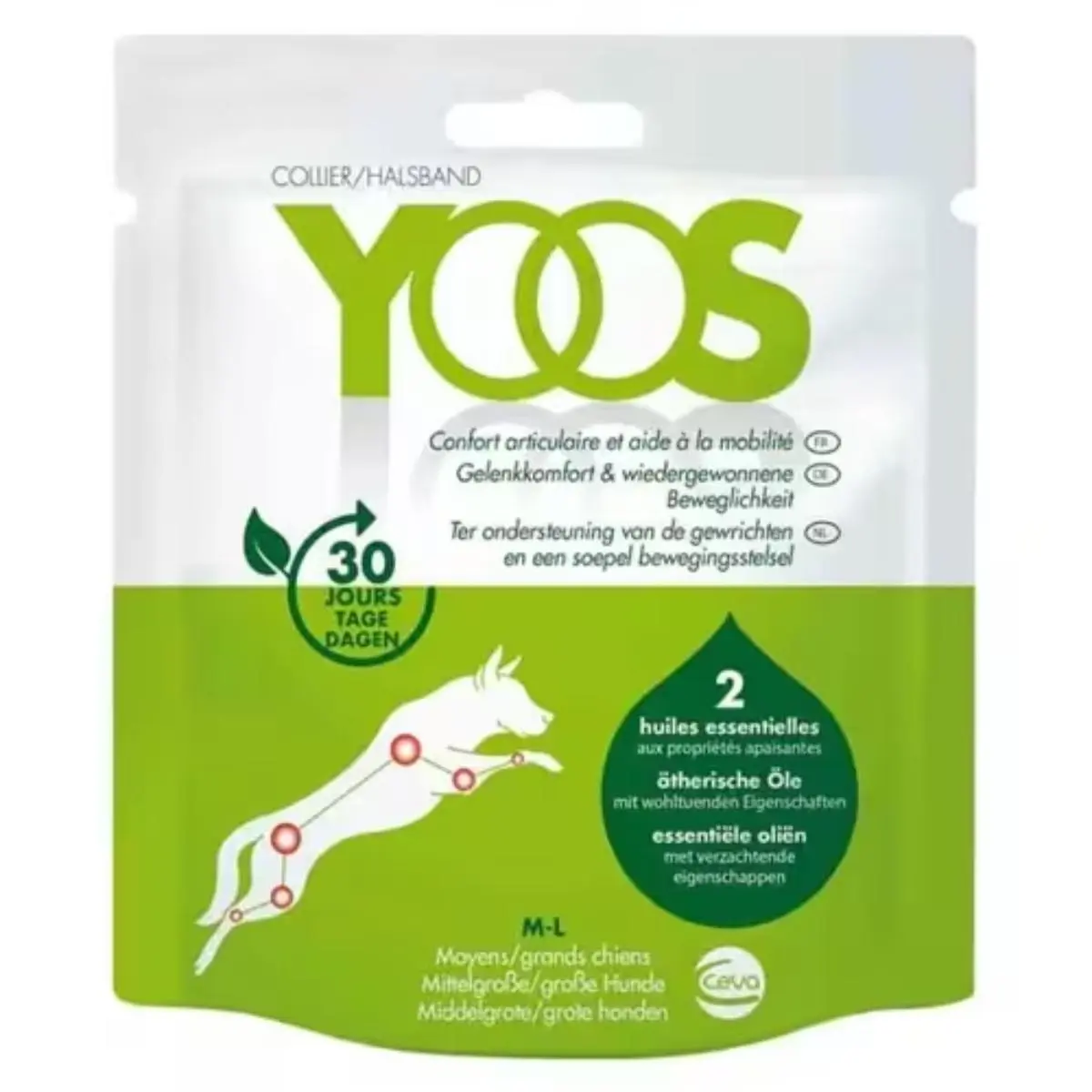 YOOS Zgarda pentru disconfort articular, supliment sistem articular caini, zgarda YOOS Zgarda pentru disconfort articular, M-XL, supliment sistem articular caini, 1buc zgarda