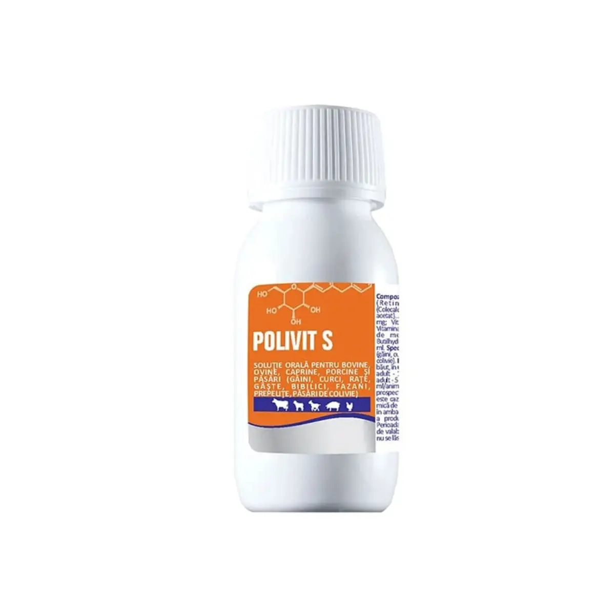 POLIVIT S, multivitamine animale si pasari, flacon, suspensie orala POLIVIT S, multivitamine animale si pasari flacon, 1l suspensie orala - Image 2