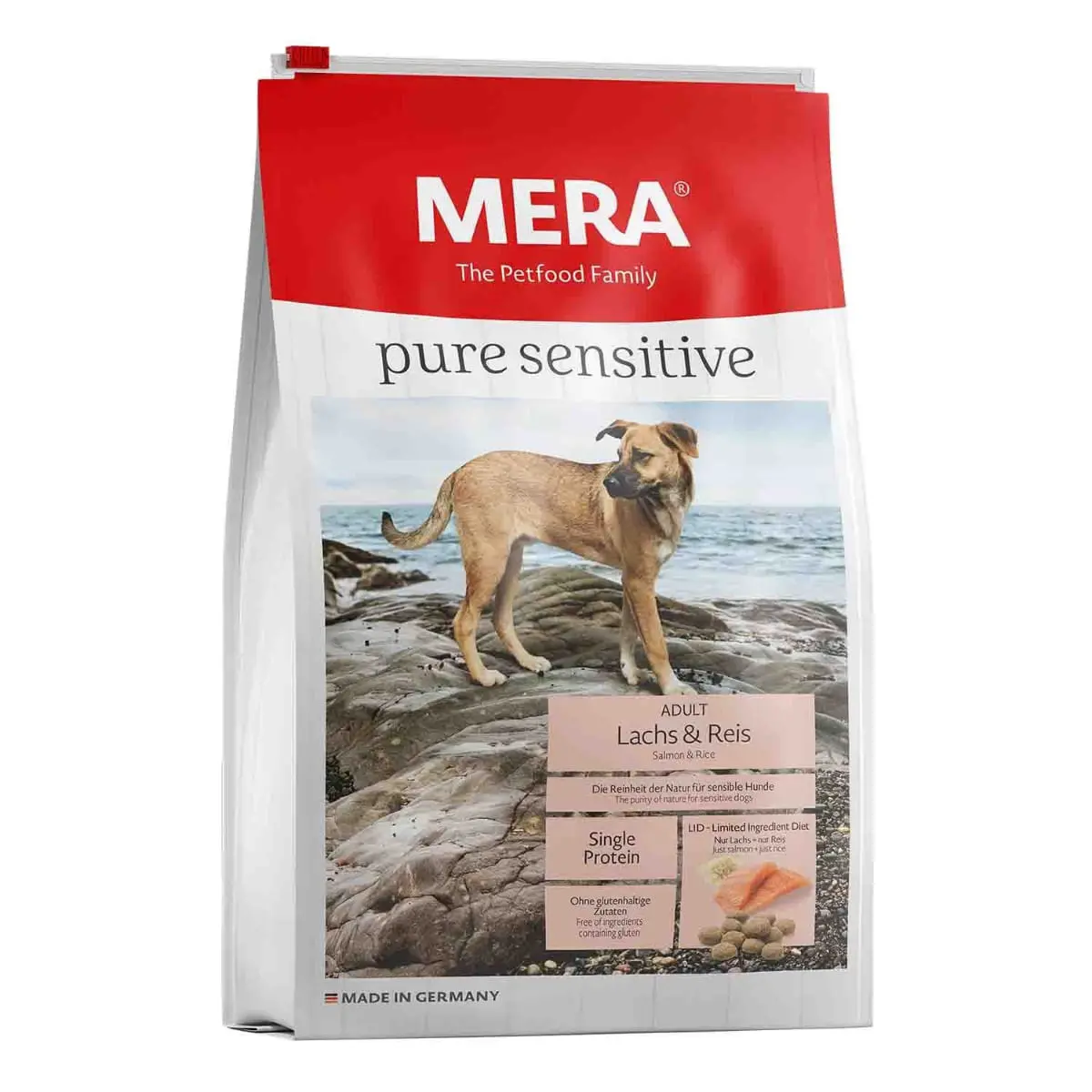 MERA Pure Sensitive, XS-XL, Somon si Orez, hrana uscata caini, 4kg - Image 2