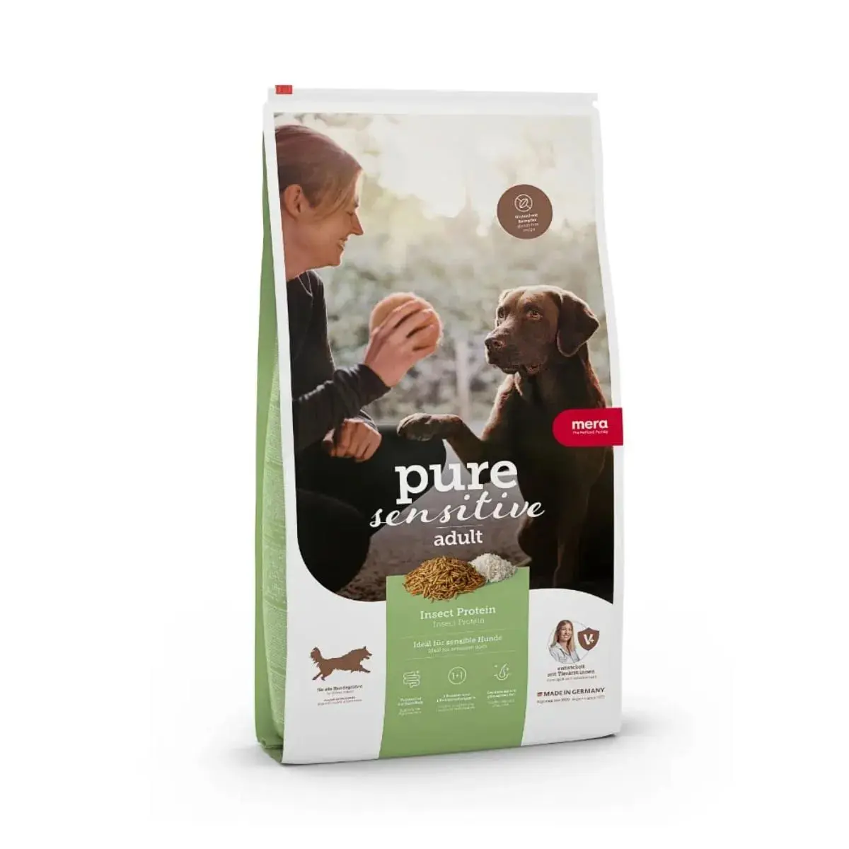 MERA Pure Sensitive, XS-XL, Insecte si Orez, hrana uscata caini, 4kg
