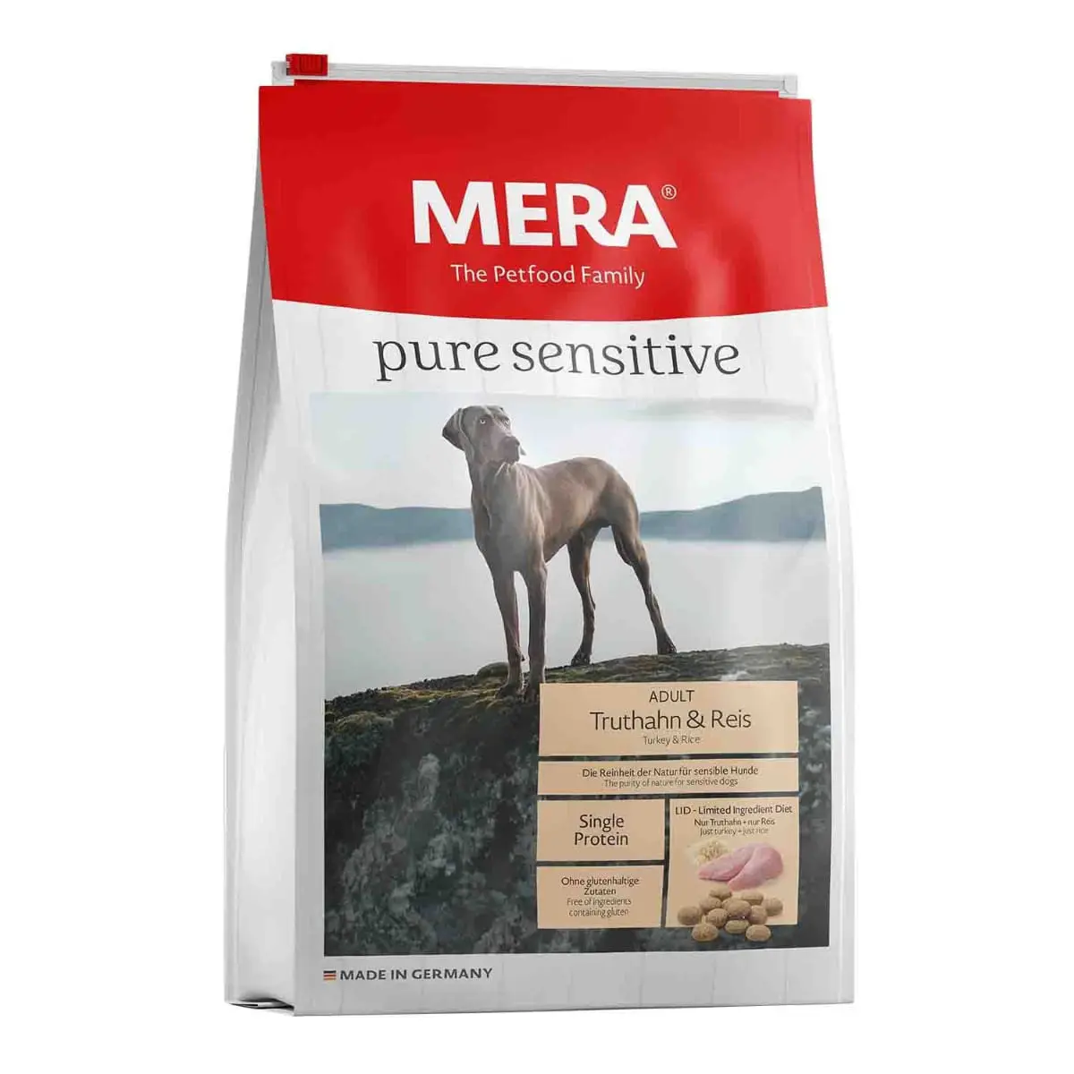 MERA Pure Sensitive, XS-XL, Curcan si Orez, hrana uscata caini, 4kg