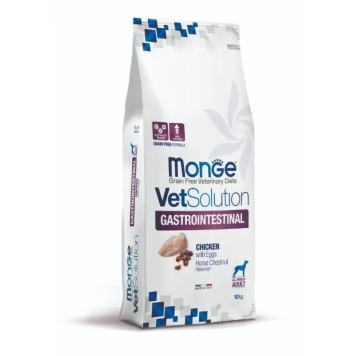 MONGE VETSOLUTION Gastrointestinal, XS-XL, Pui si Ou, dieta veterinara, hrana uscata fara cereale caini, sistem digestiv, 12kg - Image 2