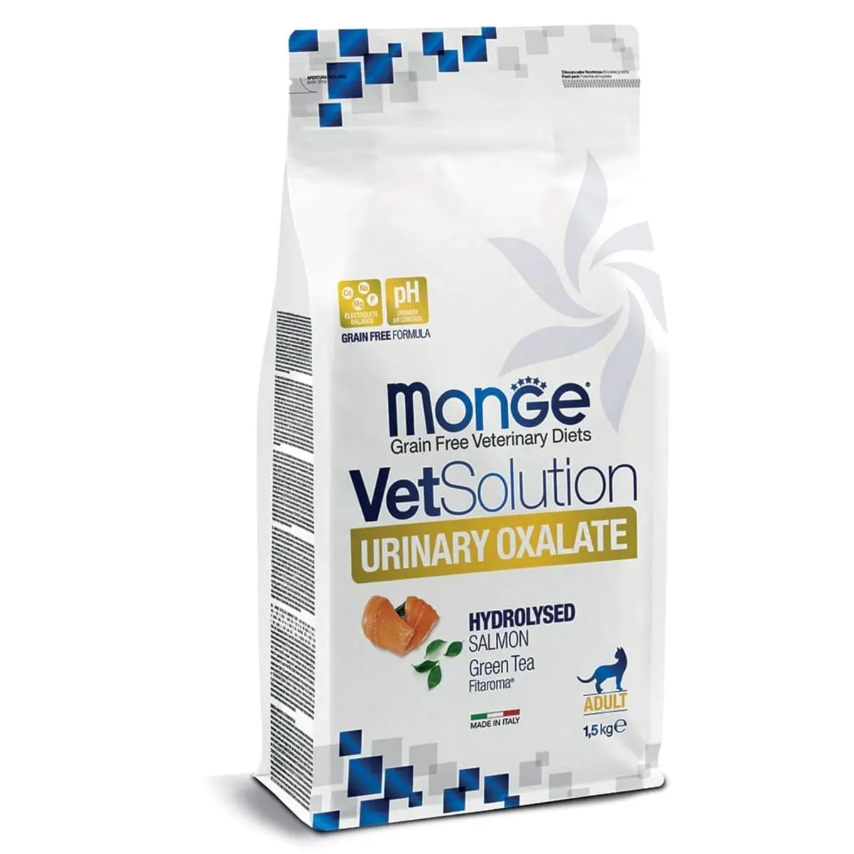 MONGE VETSOLUTION Urinary Oxalate, Somon, dieta veterinara, hrana uscata fara cereale pisici, sistem urinar, 1.5kg - Image 2