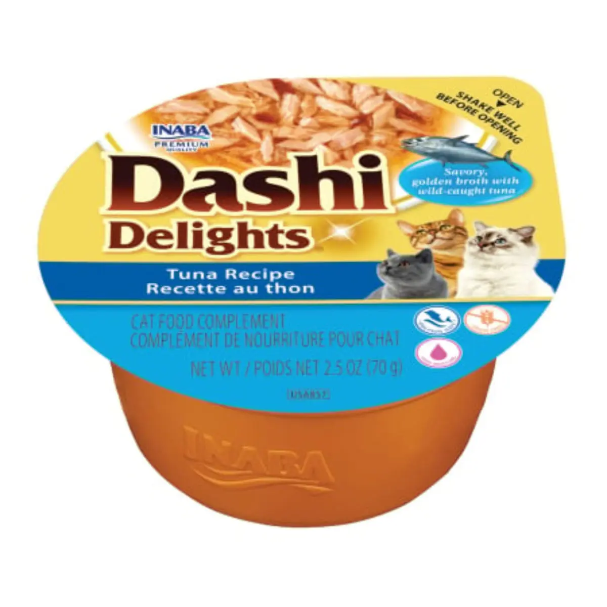 INABA Ciao Dashi Delights, Ton, bol hrana umeda fara cereale pisici, (in sos), 70g - Image 2