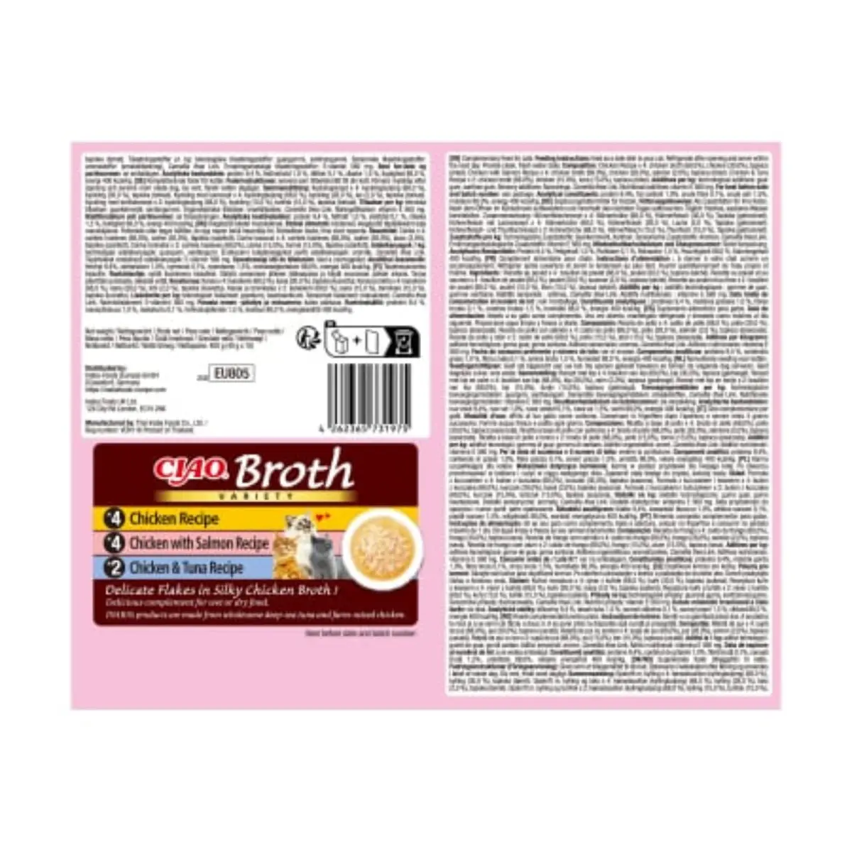 INABA Ciao Broth Variety cu Pui, Ton si Somon, cutie hrana umeda fara cereale pisici, (in supa), 400g - Image 3