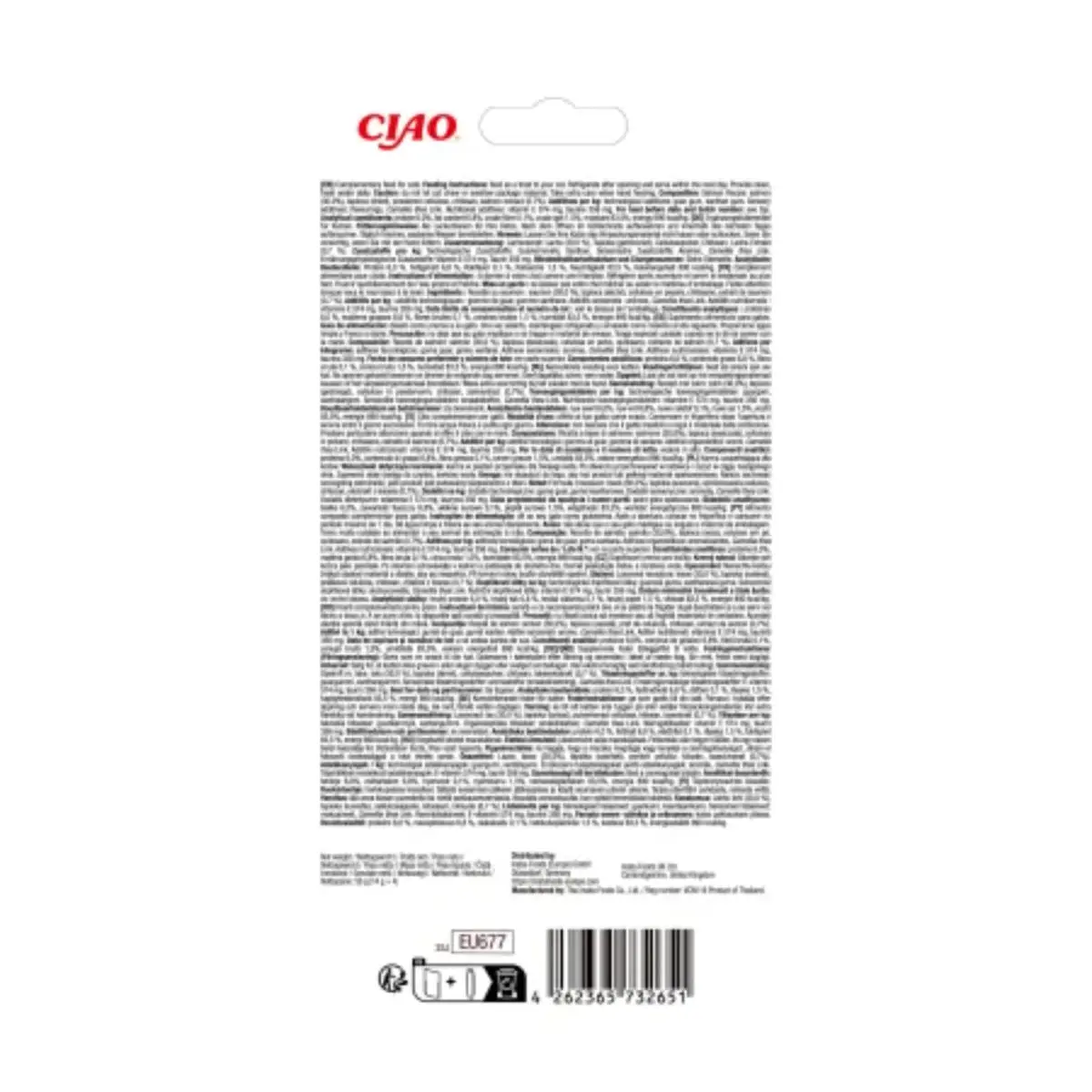INABA Churu Hairball Control, Somon, punguta recompense fara cereale pisici, limitarea ghemurilor de blana, (piure), 56g - Image 3