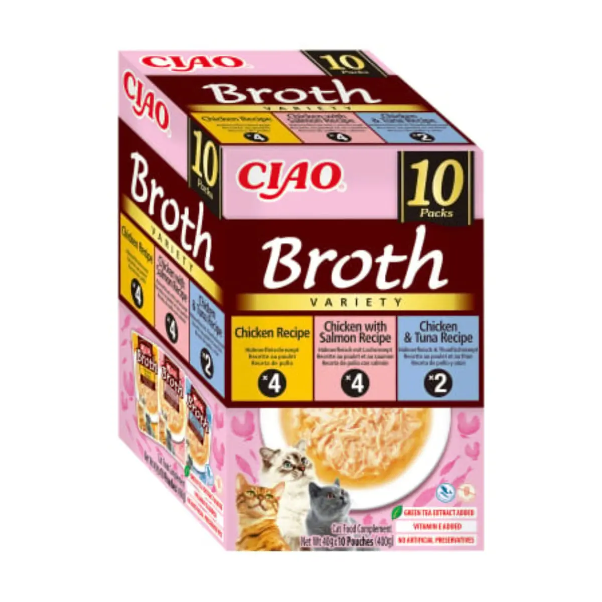 INABA Ciao Broth Variety cu Pui, Ton si Somon, cutie hrana umeda fara cereale pisici, (in supa), 400g - Image 4