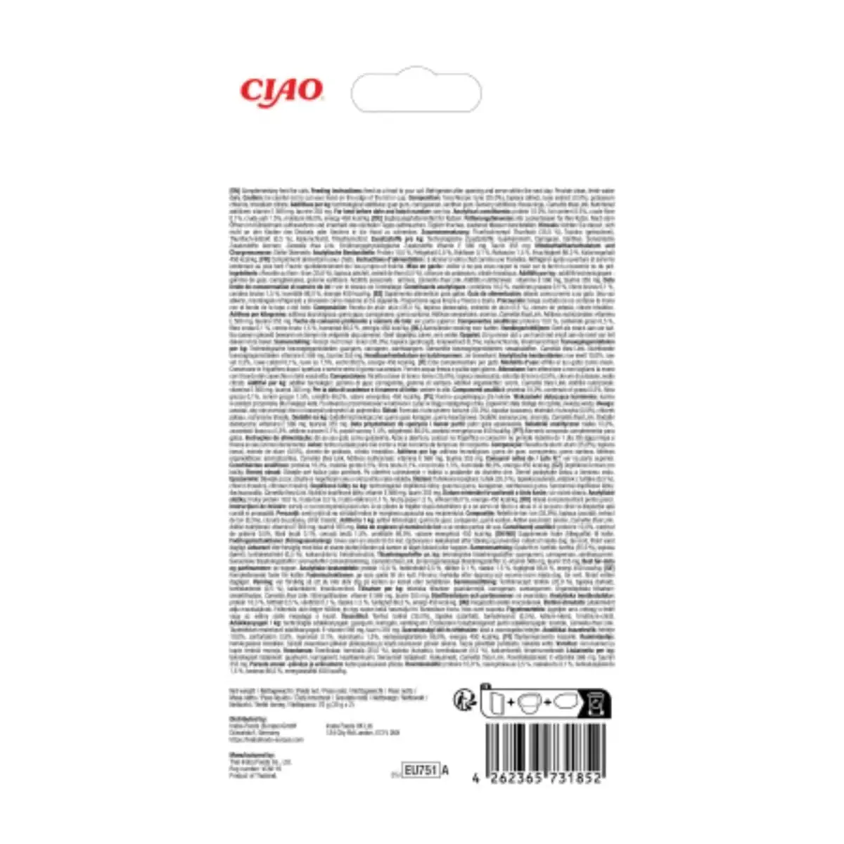 INABA Churu Pop'n Serve, Ton, bol hrana umeda fara cereale pisici, (in aspic), 70g - Image 3