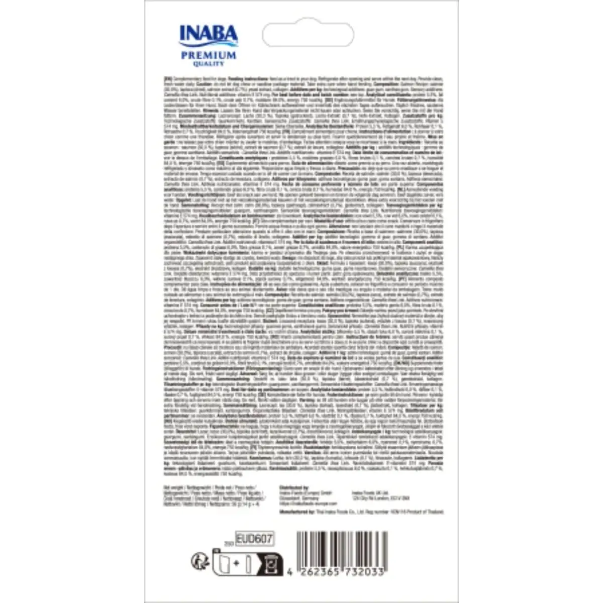 INABA Churu, XS-XL, Somon, punguta recompense fara cereale caini, (piure), 56g - Image 3